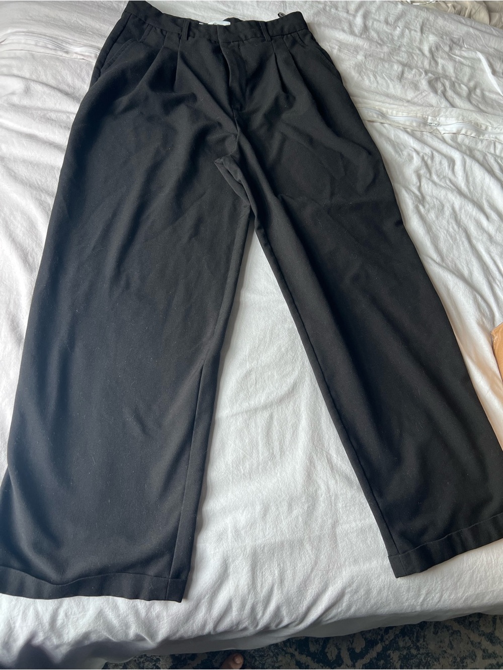 Commense women Black Wide-Leg Dress Pants size m